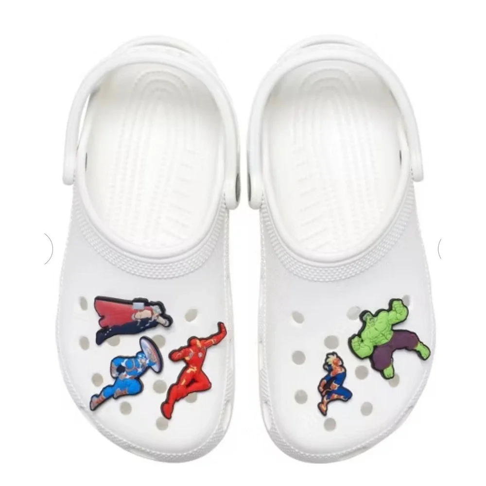 Crocs Jibbitz Marvel Avengers Heroes 5-Pack Shoe Charms Iron Man Hulk Thor New